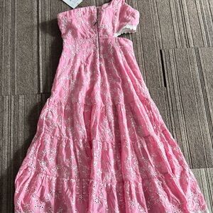 Pink Floral Maxi Dress